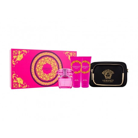 Versace Bright Crystal Absolu zestaw Woda Perfumowana 90ml + balsam do ciała 100ml + żel pod prysznic 100ml + torebka