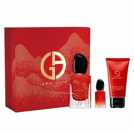 Giorgio Armani Si Passione zestaw Woda Perfumowana 50ml + Woda Perfumowana 7ml + balsam do ciała 50ml