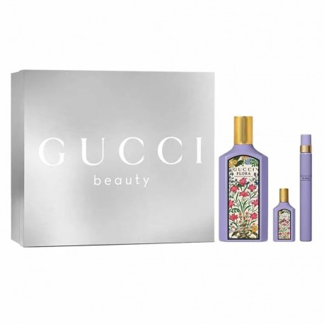 Gucci Flora Gorgeous Magnolia zestaw Woda Perfumowana 100ml + Woda Perfumowana 10ml + miniatura wody perfumowanej 5ml